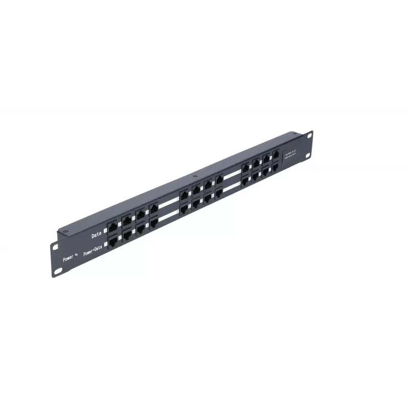 Extralink PoE inžektors 12 portu, 12x 100Mb/s RJ45, piestiprināms pie statīva