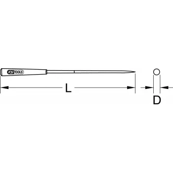 KS TOOLS Apaļā adatvīle, 3 mm (140.3052)
