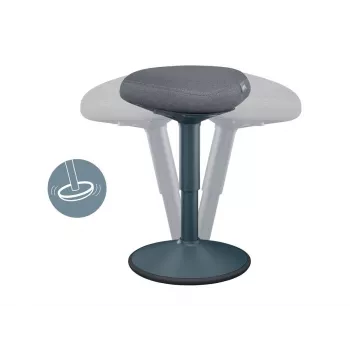 Biroja krēsls Leitz 65440089 polsterēts sēdeklis pelēks plastmasas rāmis