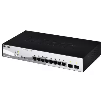 D-Link DGS-1210-08P/E pārvaldāms L2 Gigabit Ethernet (10/100/1000) Power over Ethernet (PoE) melns