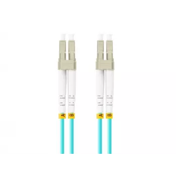 Optiskās šķiedras kabelis LANBERG FO-LULU-MD31-0010-TQ 1 m OM3 LC–LC Aqua