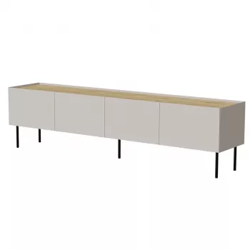 TV skapis Cama Meble FELLINI 200x40x52 cm, kašmira rāmis, eļļots ozola virsma