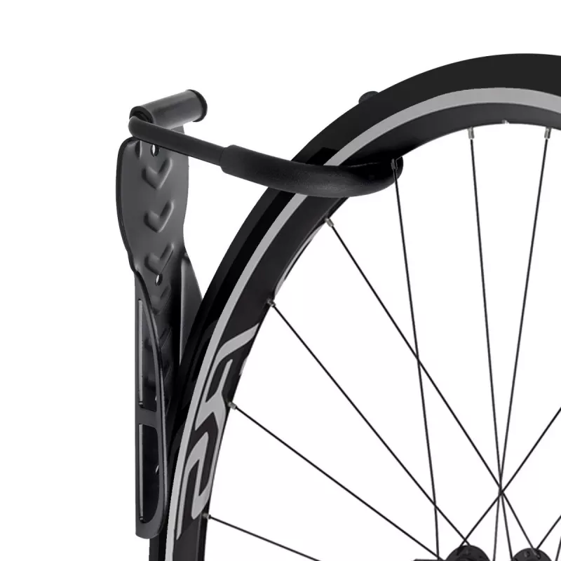 Pie sienas stiprināms velosipēdu statīvs MACLEAN MC-432, vertikāls velo turētājs, regulējams platums, maksimālā slodze 30 kg, melns