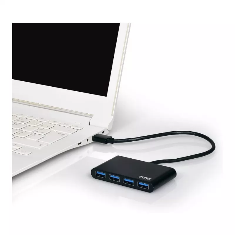 USB centrmezgls Port Designs 900121 USB 3.2 Gen 1 Type-A 5000 Mbit/s Melns