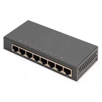 Nepārvaldāms slēdzis Digitus 8-portu Gigabit Ethernet 10/100/1000 metāla korpusā