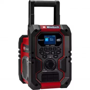Portatīvais radio EINHELL TE-CR 18 Li DAB+ FM Bluetooth USB, darbināms ar baterijām (saderīgs ar TE-CR 18 Li)