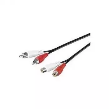 Microconnect AUDCH5 audio kabelis 5 m 2 x RCA melns