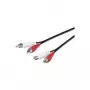 Microconnect AUDCH5 audio kabelis 5 m 2 x RCA melns