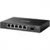 Tīkla slēdzis TP‑LINK SG2206MP L2 Gigabit Ethernet PoE 5 portu (5x Gigabit, 1x SFP, PoE+ 4 porti, 63W jaudas budžets)