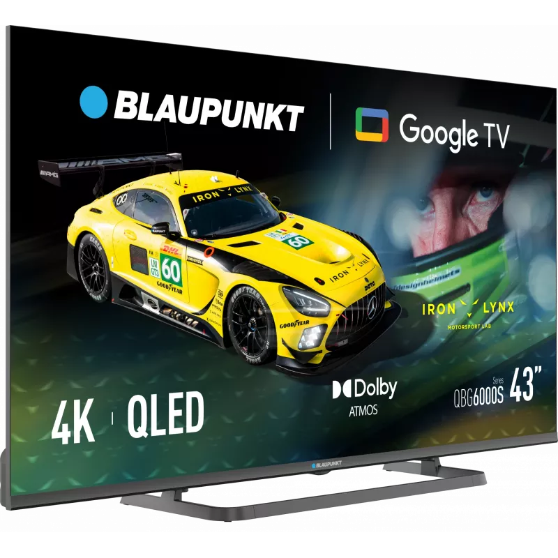 Blaupunkt QLED televizors | 43QBG6000S | 43 | Smart TV | Google TV | melns