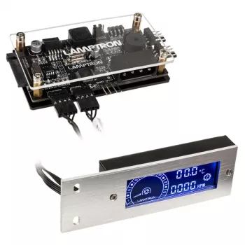 Lamptron TC20 PCI RGB ventilatora un LED kontrolieris — sudraba krāsā