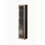 Vitrīna Cama Meble VIGO 180 pie sienas stiprināma stikla vitrīna 1800×400×300 mm melna/wotan ozols