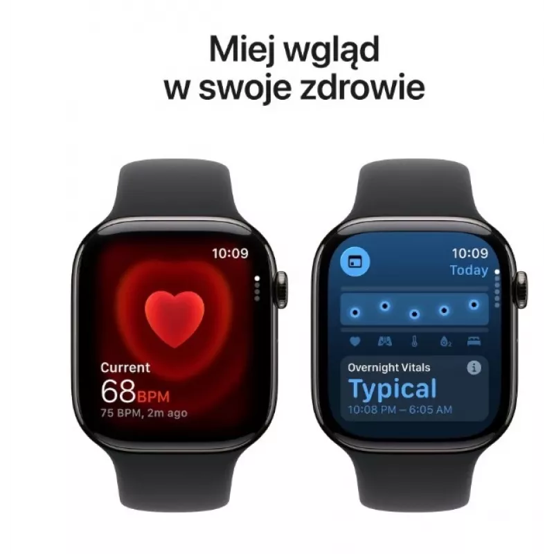 Viedpulkstenis Apple Watch Series 11 GPS + Cellular 42mm Slate Titanium korpuss Black Sport siksniņa M/L