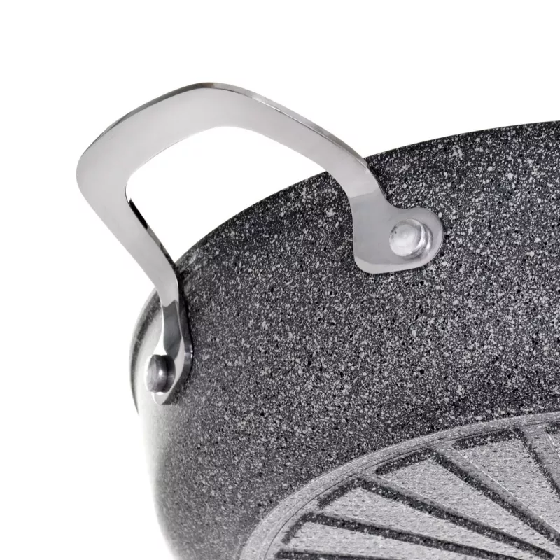 Indukcijas dziļā cepamā panna ar 2 rokturiem BALLARINI Salina Granitium 24 cm 75002-811-0