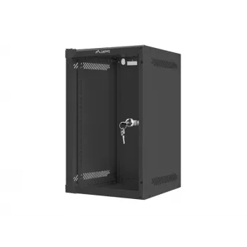 Sienas stiprinājuma statīvs LANBERG WF10-2309-10B 9U, 469×280×310 mm, 10 collu dziļums, melns, IP20