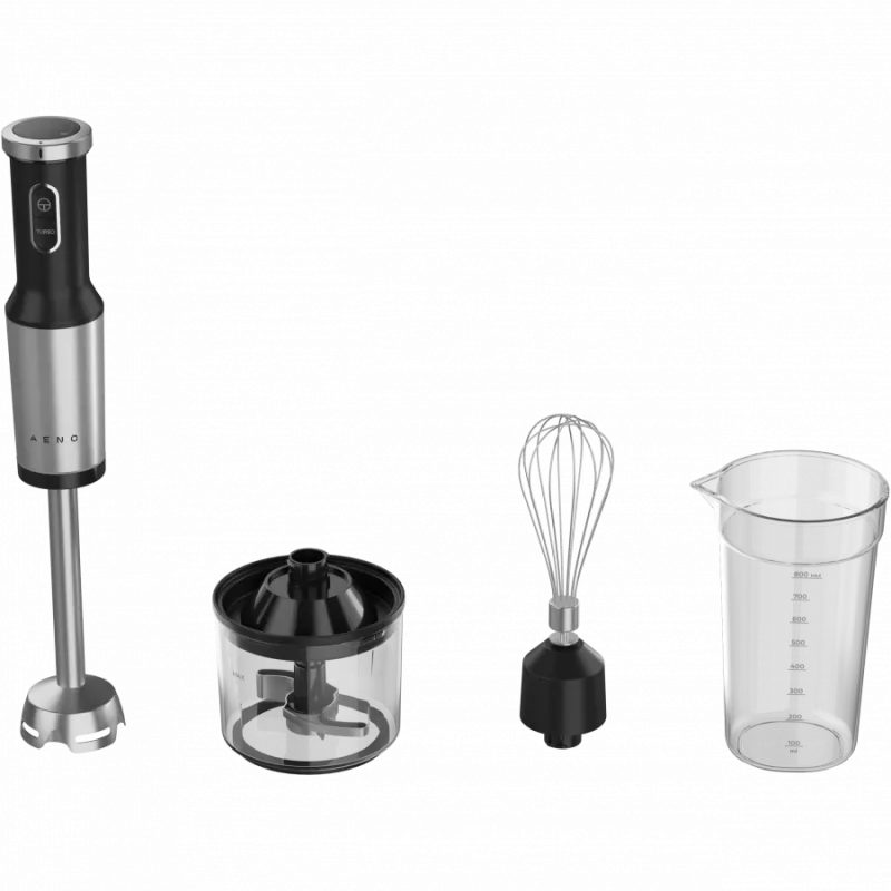 Rokas blenderis, 1200W, CB, melns, tīģera zobu griezējs, putotājs, virtuves kombains, krūze