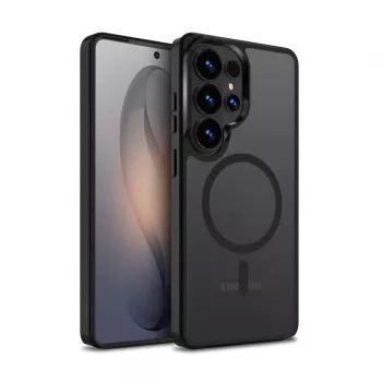 Crong Hybrid Matte Magnetic MagSafe vāciņš Samsung Galaxy S26 Ultra — TPU+PC, melns