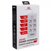 Strāvas sadalītājs MACLEAN MCE389 B — 6 rozetes, 4×USB-A + 1×USB-C, 110–240V, 2.1A, 2500W, 1,5 m kabelis, melns