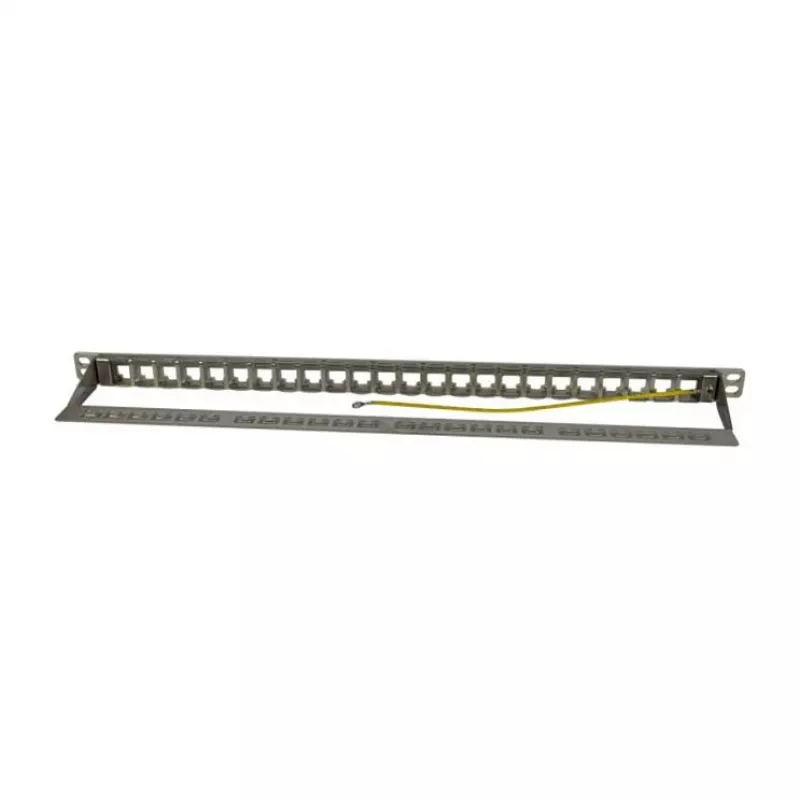 Keystone, moduļu nesējs, 48,30cm (19) ielāpu panelis 24xTP moduļiem, 0,5 augstuma vienības, gaiši pelēks (S216333)