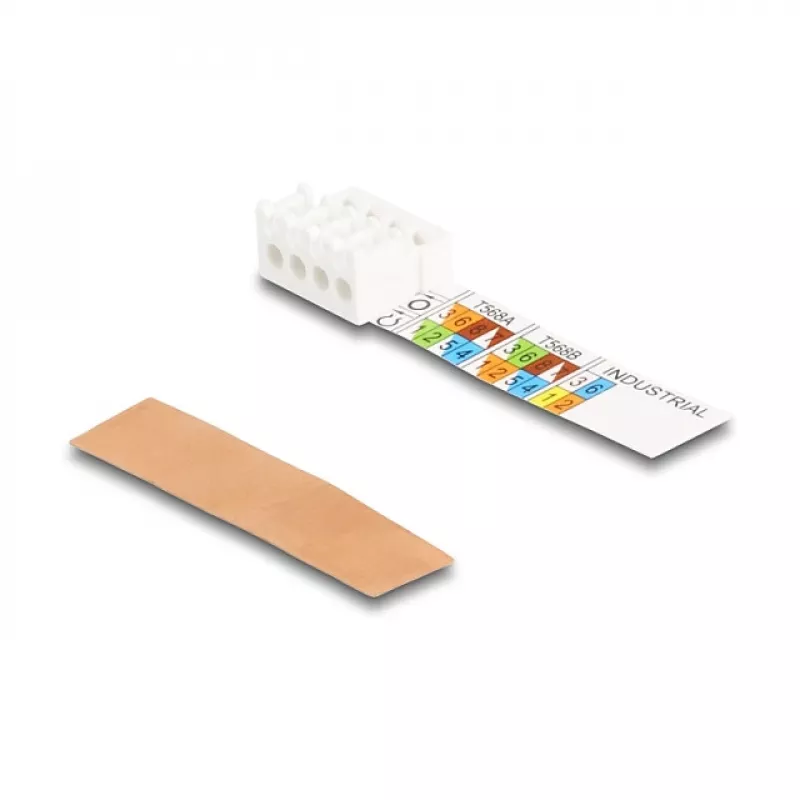 DELOCK RJ45 spraudnis, montējams uz lauka, Cat.6A ar kabeļa blīvslēgu un putekļu vāciņu
