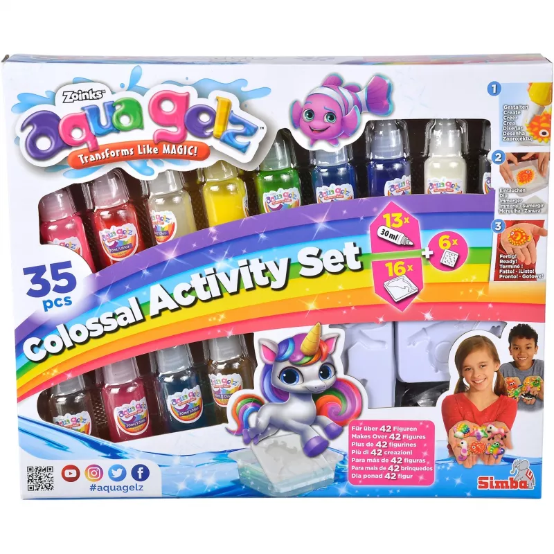 Ūdens bāzes želeja radošai spēlei SIMBA Crafts Simba Aqua Gelz Colossal Set 106322566