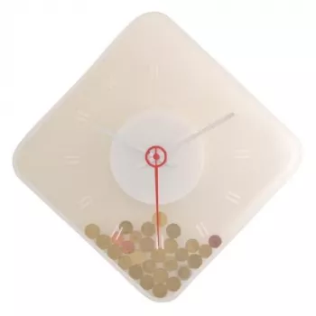 NeXtime klok 3006 Coins, 35x35 cm, sienas, caurspīdīgs