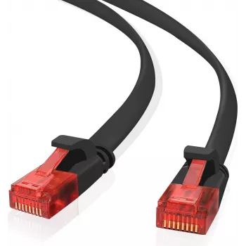 Ethernet ielāpu vads helos Ultra plakans plāns Cat 6 5,0 m melns