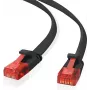 Ethernet ielāpu vads helos Ultra plakans plāns Cat 6 5,0 m melns