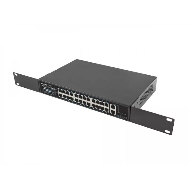 Lanberg RSFE-24P-2C-250 tīkla slēdzis, neuzraudzīts Gigabit Ethernet (10/