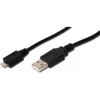 USB kabelis Digitus 1.8m USB 2.0 USB A Micro-USB A Melns