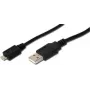 USB kabelis Digitus 1.8m USB 2.0 USB A Micro-USB A Melns
