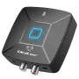 QOLTEC 56981 bezvadu Bluetooth audio raidītājs/uztvērējs ar NFC, AUX/RCA, melns