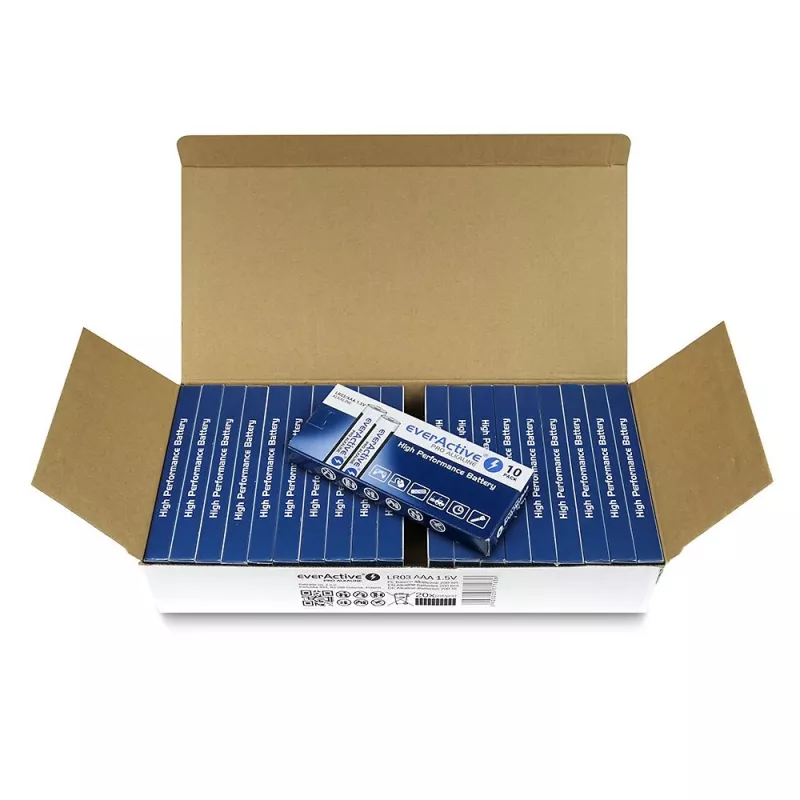 Vienreizlietojama sārma baterija everActive LR0310PAK AAA 1,5 V 1250 mAh, 10 gab. iepakojumā