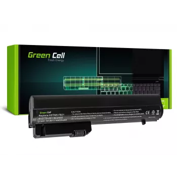 Green Cell - portatīvā datora akumulators (ekvivalents: HP RW556AA, HP HSTNN-C48C) - litija jonu - 6 elementi - 4400 mAh - melns - HP 2510p, Business Notebook nc2400, EliteBook 2530p