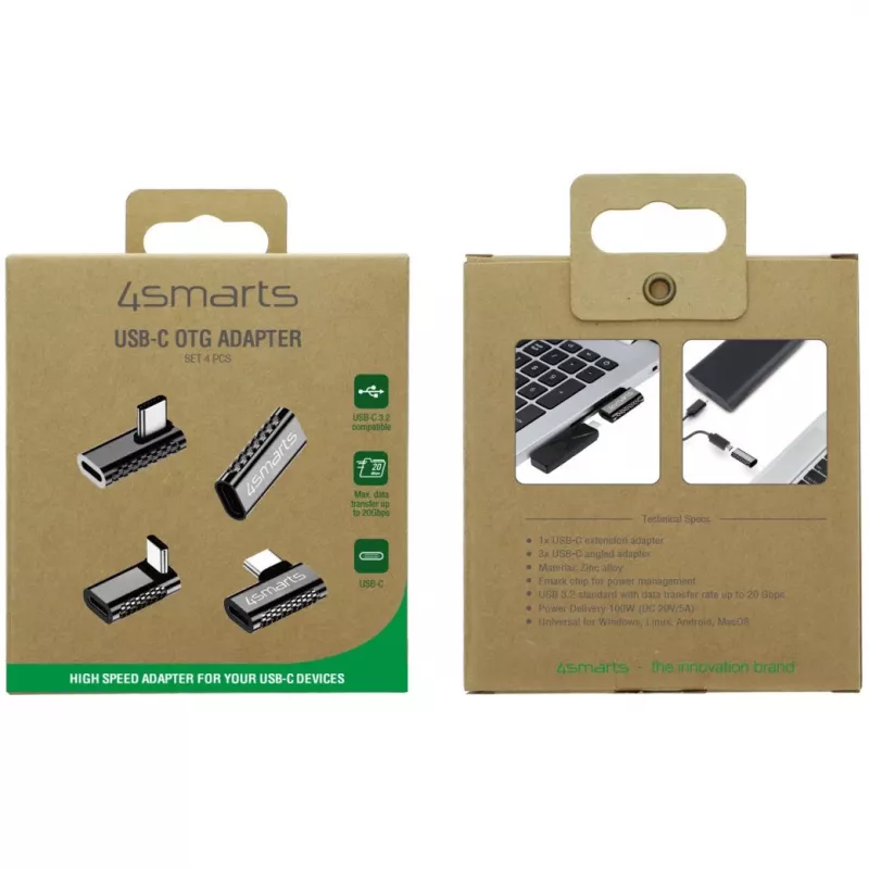 Kabeļa savienotāja adapteris 4smarts 540464 USB-C uz USB-C Sudraba
