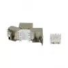 Synergy 21 Keystone Module TP Socket RJ45 CAT6A 500MHz Short with kabelis Clamp - kabelis - Digitāls/Dati