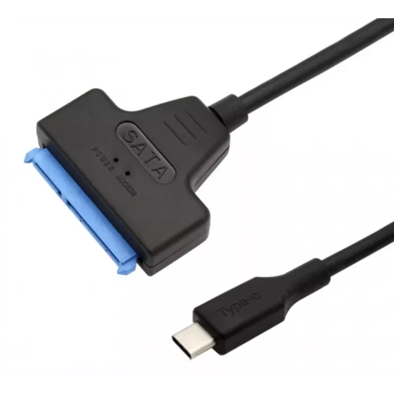 Gembird AUS3-03 USB-C uz 2,5 collu SATA diska adapteris, 0,2 m, melns