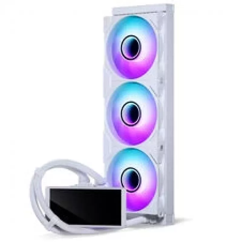 Phanteks Glacier One 360M25 LCD AiO-šķidruma dzesēšana, 6 collu displejs — 360 mm, balta