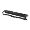 Qoltec 53998 Strāvas sadalītājs RACK 19 | 1U | 10A | PDU | 8xIEC C13 | 2m