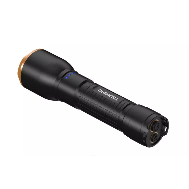 Lukturis Duracell DF2500R — melns, rokas uzlādējams lukturītis