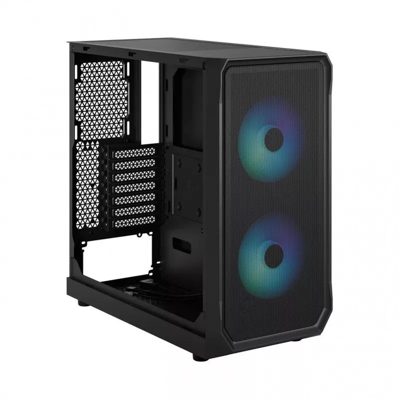 Fractal Design Focus 2 RGB Tempered Glass Mid Tower ATX PC Case - Black