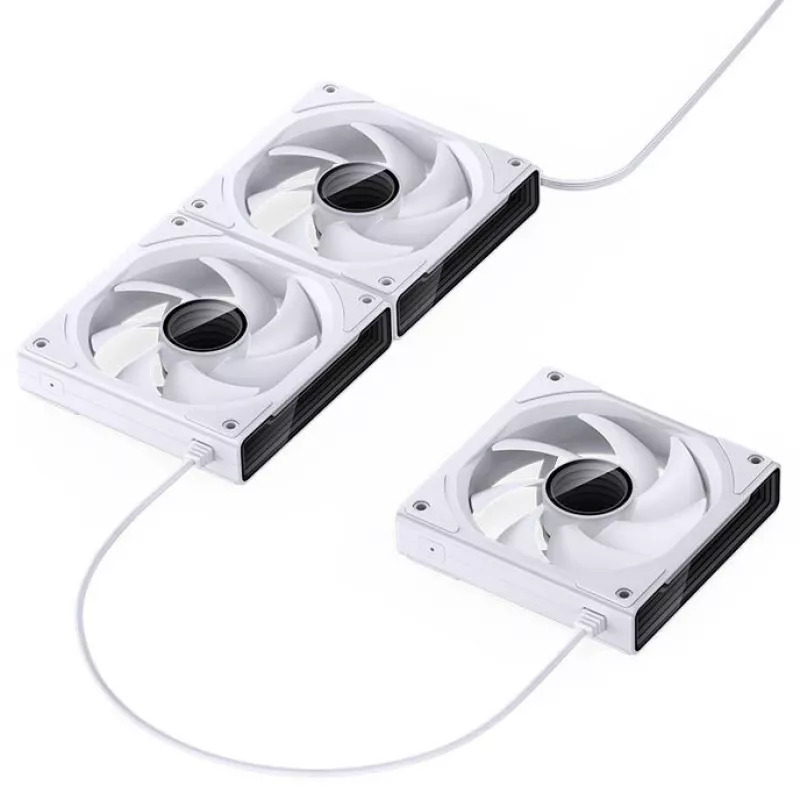 Dzesēšanas ventilators Jonsbo ZK-120W 3in1 A-RGB balts — 120 mm, A-RGB apgaismojums