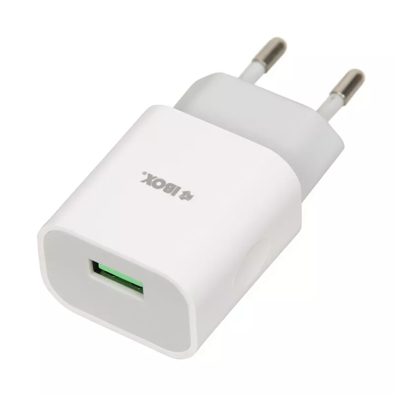 Strāvas lādētājs iBOX C-41 USB 2A, 1 USB ports, microUSB kabelis, Balts