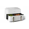 Philips 3000 sērija NA353/10 divkameru karstā gaisa fritieris 9 L brīvstāvošs 2750 W Silver, balta