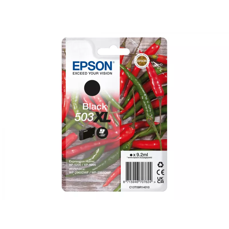 Epson 503XL tintes kasetne 1 gab. Oriģināla Augstas (XL) Ietilpības Melna