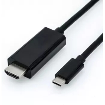 Video kabeļa adapteris ROLINE 11.04.5841 USB Type-C uz HDMI 2 m melns