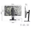 JAPANNEXT JN-IPS238FHD200F-HSP-CAMO datora monitors 61 cm (24 collas) 1920 x 1080 pikseļi Full HD LCD melns
