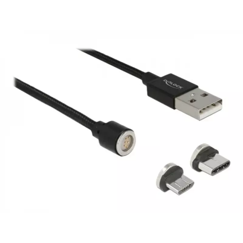 USB kabelis DeLOCK 85723 USB 2.0 1.1m USB A USB C/Micro-USB B Melns