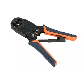 Extralink RJ45 krimpēšanas instruments 4P+6P+8P ar sprūdrata mehānismu modulārajiem spraudņiem, 1 gab.