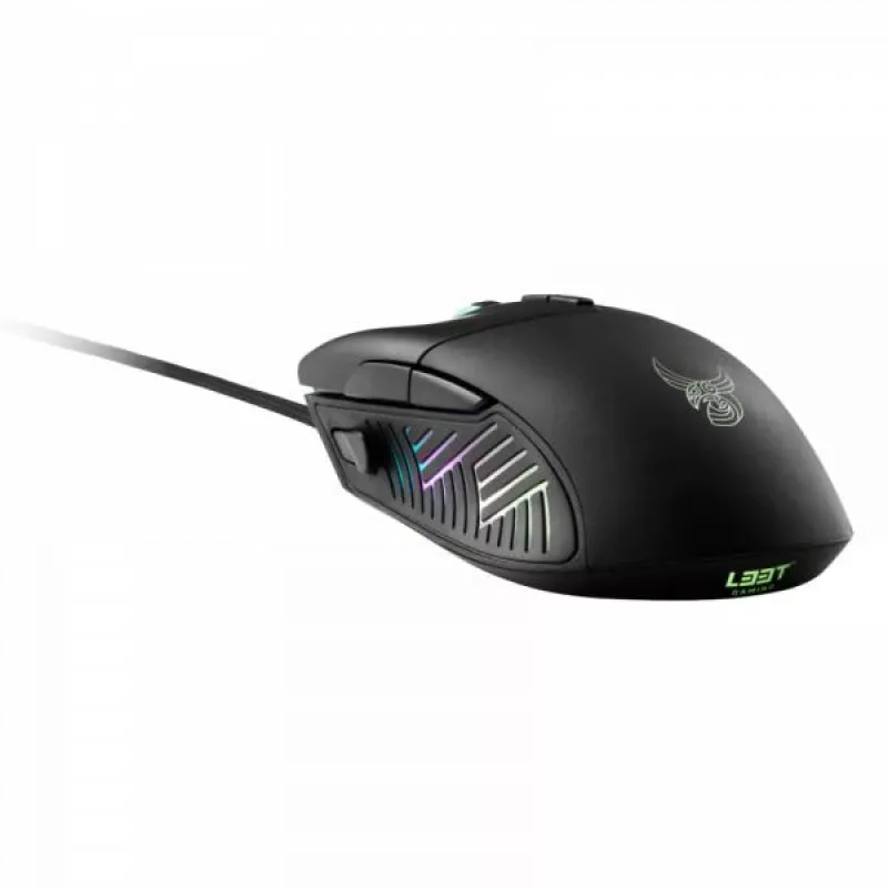 L33T Gaming 160383 Gungnir spēļu pele. 8 pogas, 16 000 DPI, ergonomiska, RGB